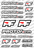 PROTOFORM RC STICKER SHEET A5 'RK EDITION' - Jspec Stickers