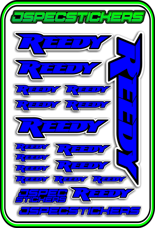 REEDY RC STICKER SHEET A5 - Jspec Stickers