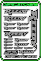 REEDY RC STICKER SHEET A5 - Jspec Stickers