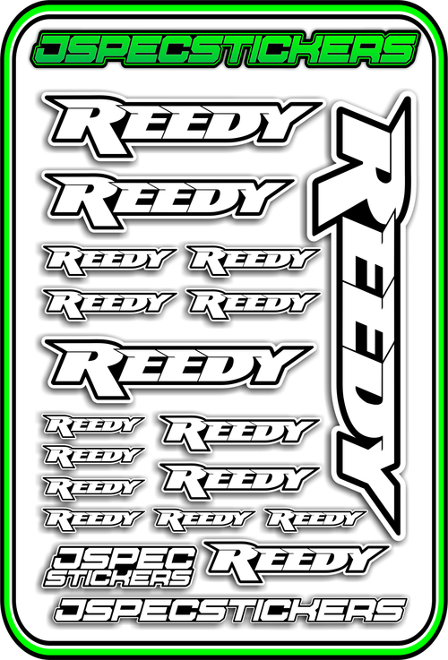 REEDY RC STICKER SHEET A5 - Jspec Stickers