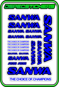 SANWA RC STICKER SHEET A5 - Jspec Stickers