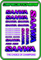 SANWA RC STICKER SHEET A5 - Jspec Stickers