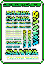 SANWA RC STICKER SHEET A5 - Jspec Stickers
