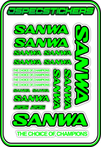 SANWA RC STICKER SHEET A5 - Jspec Stickers