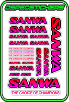 SANWA RC STICKER SHEET A5 - Jspec Stickers