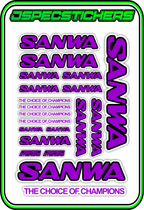 SANWA RC STICKER SHEET A5 - Jspec Stickers
