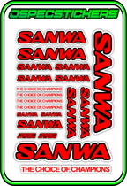 SANWA RC STICKER SHEET A5 - Jspec Stickers