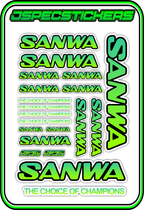 SANWA RC STICKER SHEET A5 - Jspec Stickers