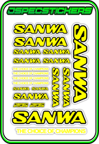 SANWA RC STICKER SHEET A5 - Jspec Stickers