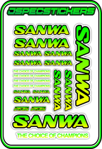 SANWA RC STICKER SHEET A5 - Jspec Stickers