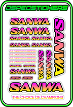 SANWA RC STICKER SHEET A5 - Jspec Stickers