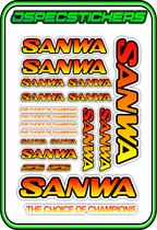 SANWA RC STICKER SHEET A5 - Jspec Stickers