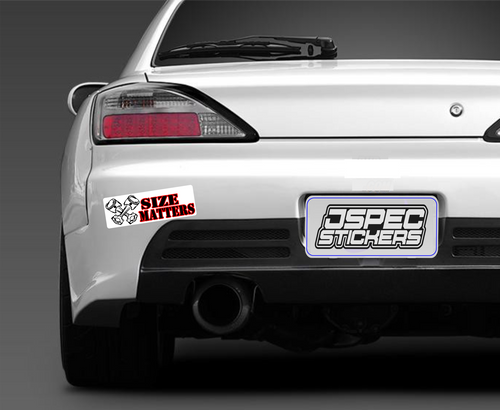 SIZE MATTERS BUMPER STICKER - Jspec Stickers