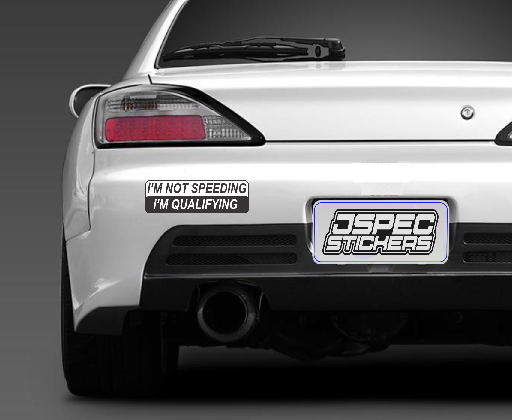 I'M NOT SPEEDING I'M QUALIFYING BUMPER STICKER - Jspec Stickers