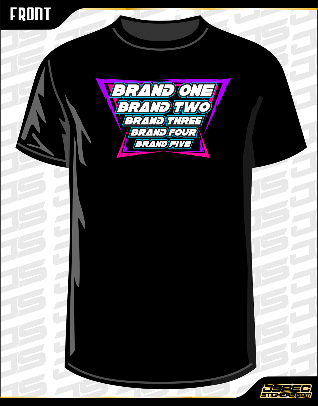 'SPIKED BORDER' CUSTOM RC TSHIRT - Jspec Stickers