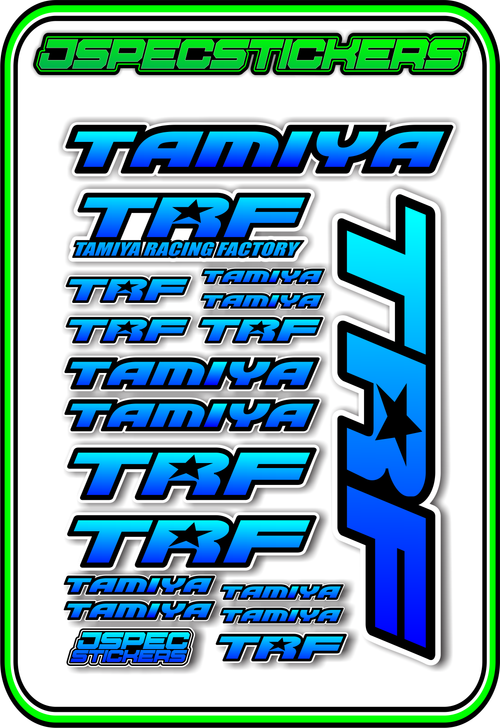 TAMIYA TRF RC STICKER SHEET A5 - Jspec Stickers