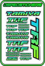 TAMIYA TRF RC STICKER SHEET A5 - Jspec Stickers