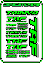 TAMIYA TRF RC STICKER SHEET A5 - Jspec Stickers