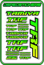 TAMIYA TRF RC STICKER SHEET A5 - Jspec Stickers