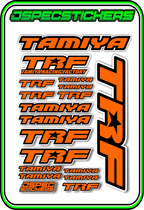 TAMIYA TRF RC STICKER SHEET A5 - Jspec Stickers