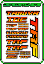 TAMIYA TRF RC STICKER SHEET A5 - Jspec Stickers