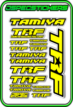 TAMIYA TRF RC STICKER SHEET A5 - Jspec Stickers