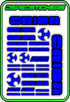 TEAM ORION RC STICKER SHEET A5 - Jspec Stickers