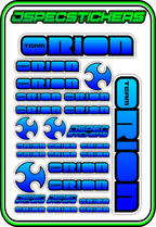 TEAM ORION RC STICKER SHEET A5 - Jspec Stickers