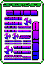 TEAM ORION RC STICKER SHEET A5 - Jspec Stickers