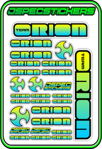 TEAM ORION RC STICKER SHEET A5 - Jspec Stickers