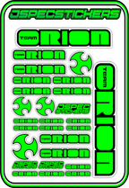 TEAM ORION RC STICKER SHEET A5 - Jspec Stickers