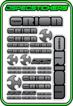 TEAM ORION RC STICKER SHEET A5 - Jspec Stickers