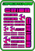 TEAM ORION RC STICKER SHEET A5 - Jspec Stickers