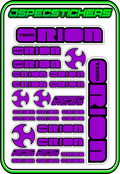 TEAM ORION RC STICKER SHEET A5 - Jspec Stickers