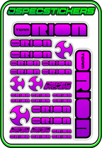 TEAM ORION RC STICKER SHEET A5 - Jspec Stickers