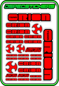 TEAM ORION RC STICKER SHEET A5 - Jspec Stickers