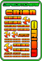 TEAM ORION RC STICKER SHEET A5 - Jspec Stickers