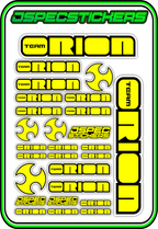 TEAM ORION RC STICKER SHEET A5 - Jspec Stickers