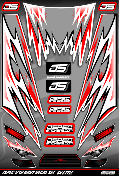SN STYLE BODY DECAL SET - Jspec Stickers