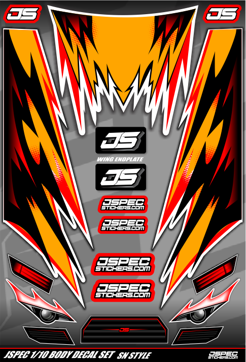 SN STYLE BODY DECAL SET - Jspec Stickers