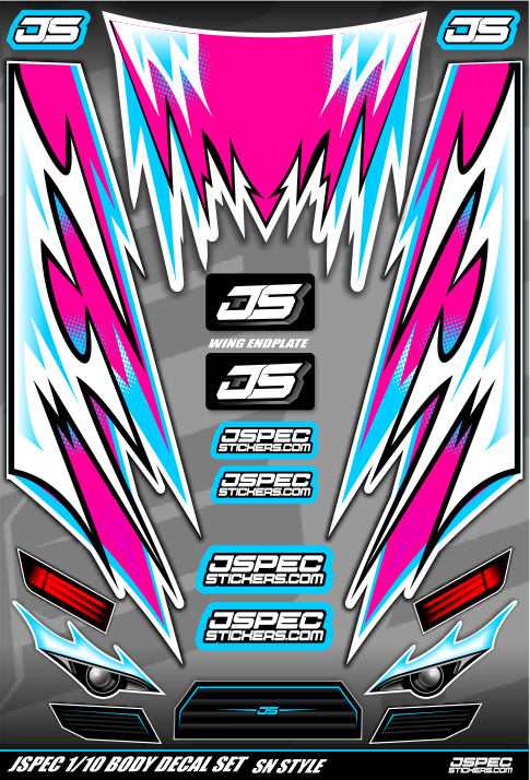 SN STYLE BODY DECAL SET - Jspec Stickers