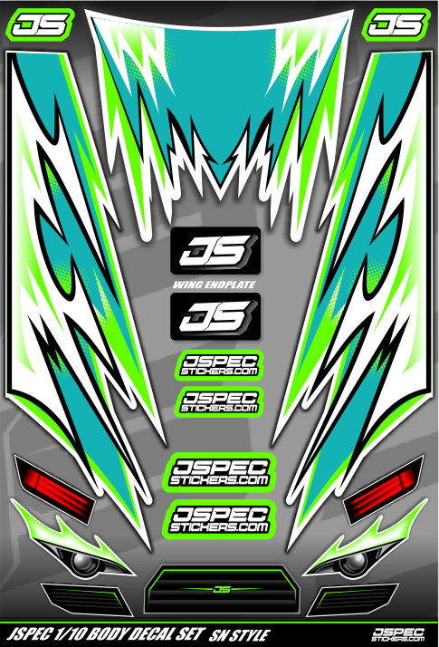 SN STYLE BODY DECAL SET - Jspec Stickers