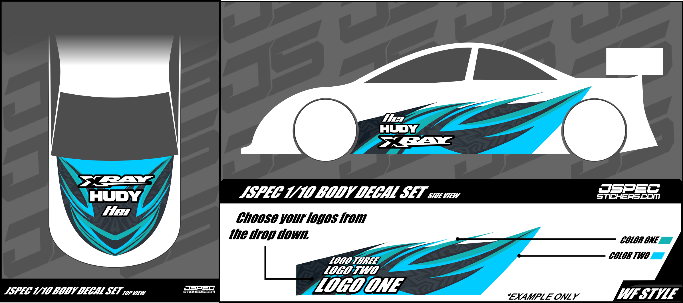 WF STYLE BODY DECAL SET - Jspec Stickers