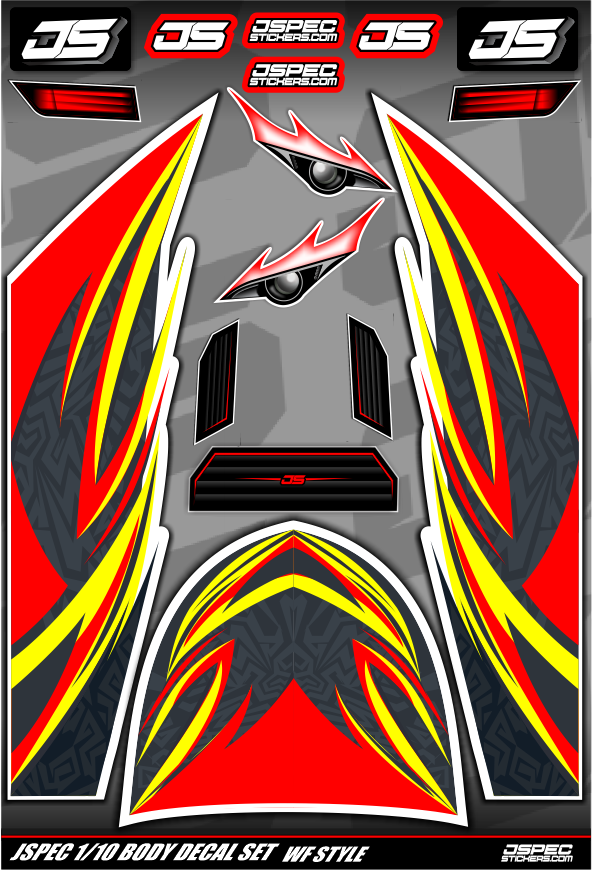 WF STYLE BODY DECAL SET - Jspec Stickers