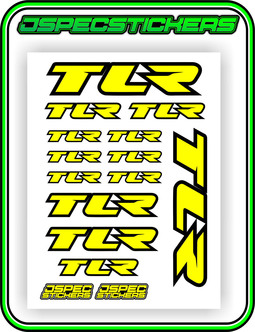 TLR LOSI RACING STICKER SHEET A5 - Jspec Stickers