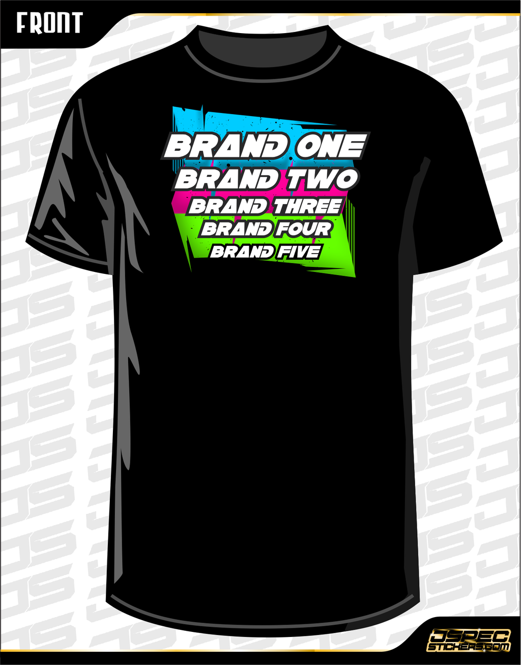 'TRI COLOR' CUSTOM RC TSHIRT - Jspec Stickers