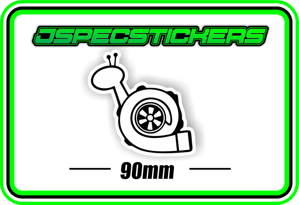 TURBO SNAIL BUMPER STICKER - Jspec Stickers