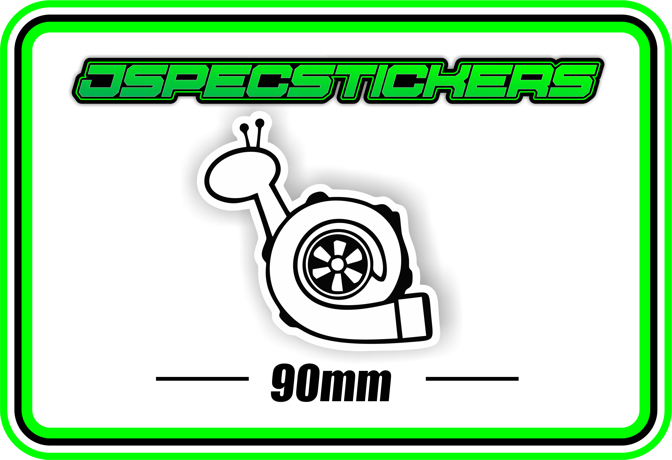 TURBO SNAIL BUMPER STICKER - Jspec Stickers