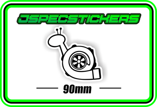TURBO SNAIL BUMPER STICKER - Jspec Stickers
