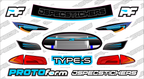 PROTOform Headlight / Grill Sticker kit - Jspec Stickers